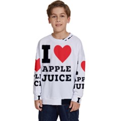 I Love Apple Juice Kids  Long Sleeve Jersey by ilovewhateva