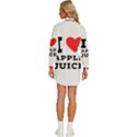 I love Apple juice Womens Long Sleeve Shirt Dress View4