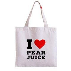 I Love Pear Juice Zipper Grocery Tote Bag by ilovewhateva