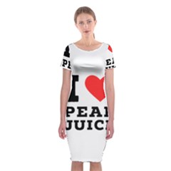 I Love Pear Juice Classic Short Sleeve Midi Dress by ilovewhateva