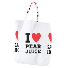 I Love Pear Juice Giant Grocery Tote by ilovewhateva