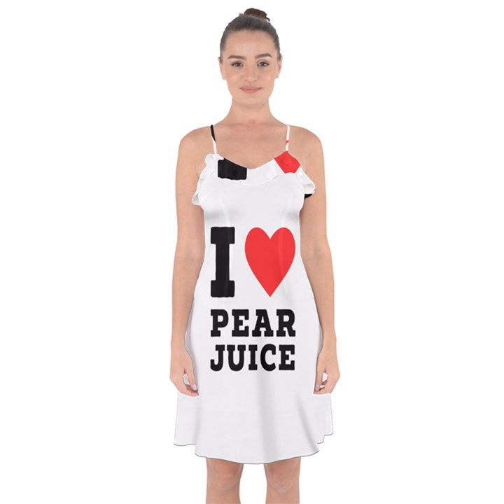 I love pear juice Ruffle Detail Chiffon Dress