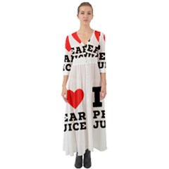 I Love Pear Juice Button Up Boho Maxi Dress by ilovewhateva