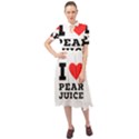 I love pear juice Keyhole Neckline Chiffon Dress View1