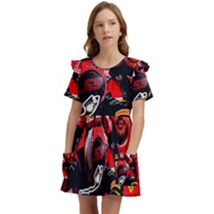 Carlos Sainz Kids  Frilly Sleeves Pocket Dress