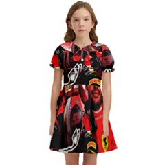 Carlos Sainz Kids  Bow Tie Puff Sleeve Dress