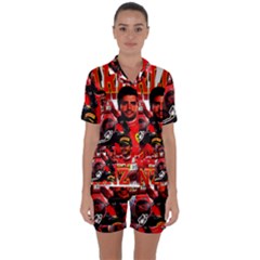 Carlos Sainz Satin Short Sleeve Pajamas Set by Boster123