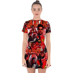 Carlos Sainz Drop Hem Mini Chiffon Dress