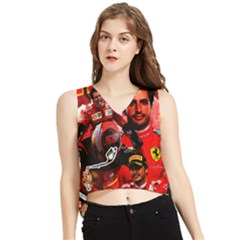 Carlos Sainz V-neck Cropped Tank Top