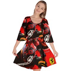 Carlos Sainz Velour Kimono Dress