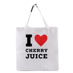 I Love Cherry Juice Grocery Tote Bag by ilovewhateva