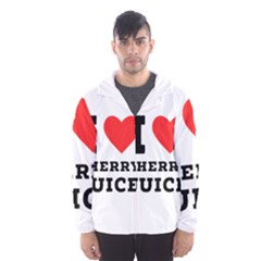 I Love Cherry Juice Men s Hooded Windbreaker by ilovewhateva