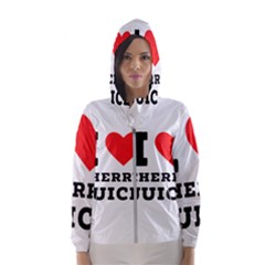 I Love Cherry Juice Women s Hooded Windbreaker by ilovewhateva