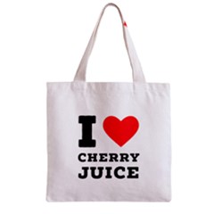 I Love Cherry Juice Zipper Grocery Tote Bag by ilovewhateva