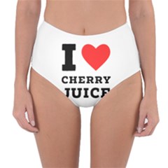 I Love Cherry Juice Reversible High-waist Bikini Bottoms by ilovewhateva