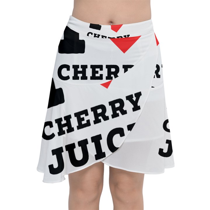 I love cherry juice Chiffon Wrap Front Skirt