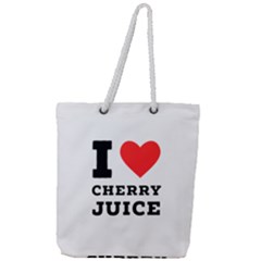 I Love Cherry Juice Full Print Rope Handle Tote (large) by ilovewhateva