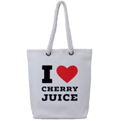 I Love Cherry Juice Full Print Rope Handle Tote (small) by ilovewhateva