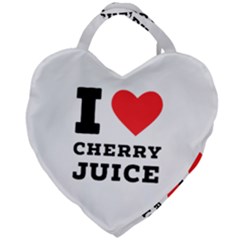 I Love Cherry Juice Giant Heart Shaped Tote by ilovewhateva