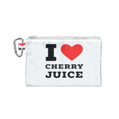 I Love Cherry Juice Canvas Cosmetic Bag (small) by ilovewhateva