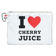 I Love Cherry Juice Canvas Cosmetic Bag (xl) by ilovewhateva