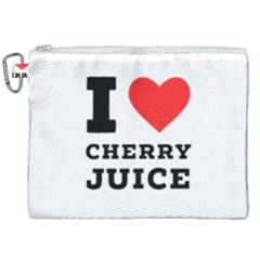 I Love Cherry Juice Canvas Cosmetic Bag (xxl) by ilovewhateva