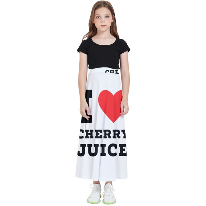 I love cherry juice Kids  Flared Maxi Skirt