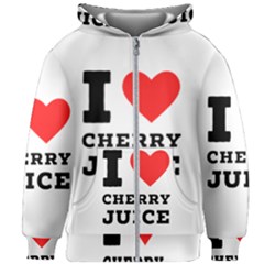 I Love Cherry Juice Kids  Zipper Hoodie Without Drawstring by ilovewhateva