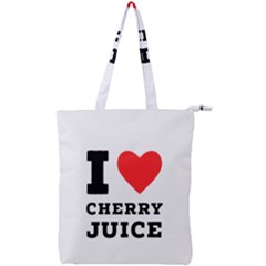 I Love Cherry Juice Double Zip Up Tote Bag by ilovewhateva