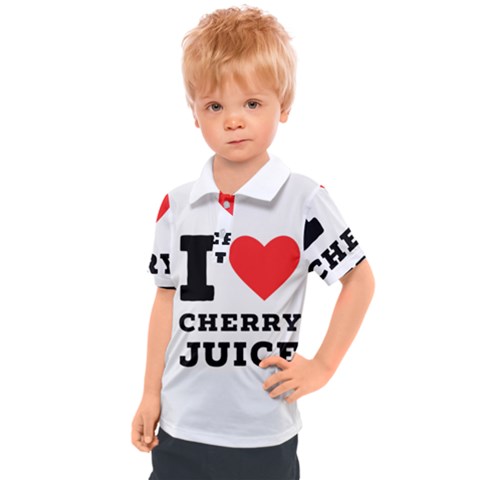 I Love Cherry Juice Kids  Polo Tee by ilovewhateva