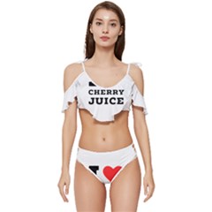 I Love Cherry Juice Ruffle Edge Tie Up Bikini Set	 by ilovewhateva