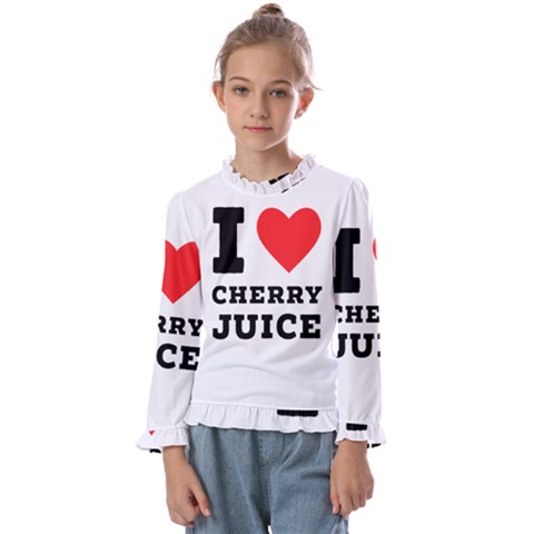 I Love Cherry Juice Kids  Frill Detail Tee by ilovewhateva