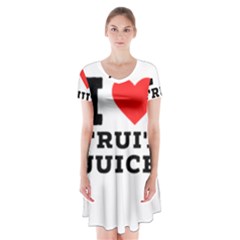 I Love Fruit Juice Short Sleeve V-neck Flare Dress by ilovewhateva