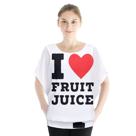 I Love Fruit Juice Batwing Chiffon Blouse by ilovewhateva