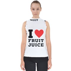 I Love Fruit Juice Mock Neck Shell Top by ilovewhateva