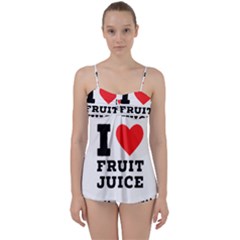 I Love Fruit Juice Babydoll Tankini Set