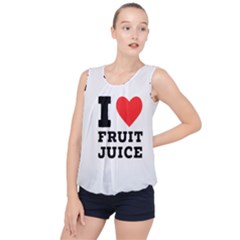 I Love Fruit Juice Bubble Hem Chiffon Tank Top by ilovewhateva