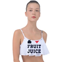 I Love Fruit Juice Frill Bikini Top by ilovewhateva