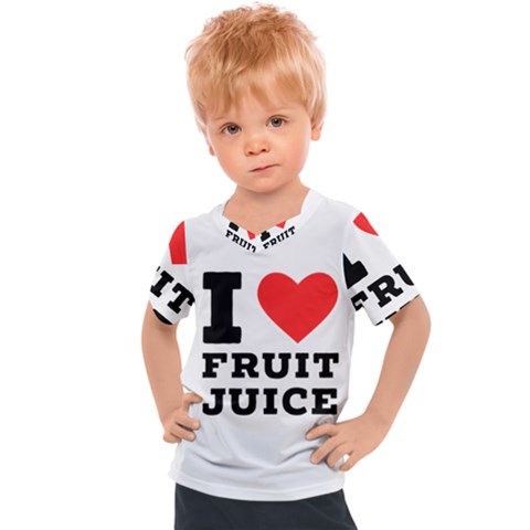 I Love Fruit Juice Kids  Sports Tee by ilovewhateva