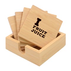 I Love Fruit Juice Bamboo Coaster Set