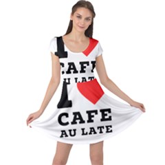 I Love Cafe Au Late Cap Sleeve Dress by ilovewhateva