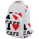 I love cafe au late Rounded Multi Pocket Backpack View1