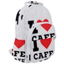 I love cafe au late Rounded Multi Pocket Backpack View2