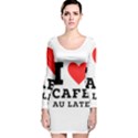 I love cafe au late Long Sleeve Velvet Bodycon Dress View1