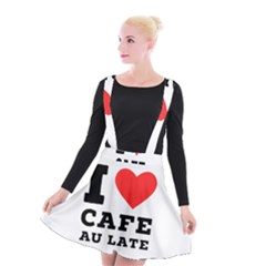 I Love Cafe Au Late Suspender Skater Skirt by ilovewhateva