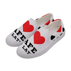 I Love Cafe Au Late Women s Canvas Slip Ons by ilovewhateva