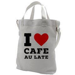 I Love Cafe Au Late Canvas Messenger Bag by ilovewhateva