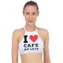 I love cafe au late Racer Front Bikini Top View1