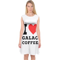 I Love Galao Coffee Capsleeve Midi Dress by ilovewhateva