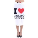 I love galao coffee Velvet Midi Pencil Skirt View1